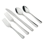 Mainstays 49 Piece Lace Stainless Steel Silver Flatware Value Set with Tray Organizer, Service for 8 3.11 lb