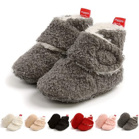 

QWZNDZGR Infant Baby Slippers Girls Boys Booties Warm Baby Socks Shoes Newborn Crib Shoes Baby Footwear Prewalkers