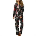 thumbnail image 6 of Xihbxyly Christmas Pajamas for Women, Women's Christmas Printed Pajama Set for Daily Home Wear Two-Piece Pajama Set with Pocket, 6 of 6