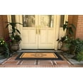thumbnail image 6 of A1HC Natural Coir and Rubber Black Paisley Hand-Flocked Monogrammed Doormat, 30"x60", Durable Low Profile Heavy Duty Outdoor Front Door Mat, 6 of 8