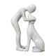 thumbnail image 2 of Estatua de hombre y perro, escultura de mascota, moderna, decorativa, adorable, única, figura para el hogar. blanco, 2 of 9