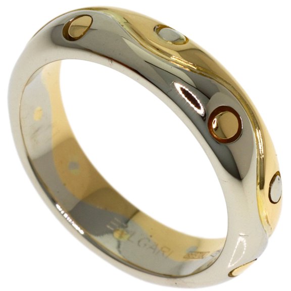 Pre-Owned BVLGARI Onda Ring, 18K Yellow Gold/18KWG, Women's Ring