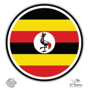 Uganda Flag - 5" Vinyl Sticker - For Car Laptop I-Pad - Waterproof Decal