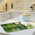 thumbnail image 6 of Baofu St. Patrick's Day Dish Drying Mat for Kitchen Counter, Shamrocks Green Clover Leaves Ultra Absorbent Reversible Microfiber Dishes Drying Rack Pad Heat-resistant Mats 16x18in, 6 of 7