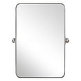 thumbnail image 1 of ANDY STAR 22 x 34 Inch Rectangle Hanging Bathroom Mirror, Brushed Nickel, 1 of 9