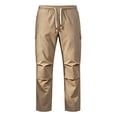 thumbnail image 5 of GZMOALH Men's Nylon Cargo Pants, Water Repellent Multi Pocket Hiking Trousers with Drawstring Waist for Outdoor Travel, 5 of 6