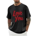 thumbnail image 4 of Camisas de Manga Larga para Hombres Imprimir Casual Cuello Redondo Blusa de Manga Corta, Camisas de Lino para Hombres, 4 of 7