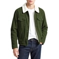 thumbnail image 2 of GINGTTO Men's Corduroy Fleece Lined Trucker Sherpa Winter Jacket for Cold Weather, 2 of 7