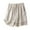 Gray, variant on IROINNID Cotton Shorts for Women Summer Leisure Everything Elastic Wide Foot Pants Large Size Thin Style Shorts,Coffee