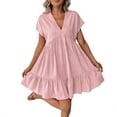 thumbnail image 2 of Guieoi Womens Dresses Plus Size 2026 New Trendy Summer Mini Sun Dress Short-Sleeve Dress, 2 of 9