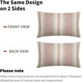 thumbnail image 3 of Coral Pink Pillow Covers 12x20 Set of 2 Gray Grey Dot Print Striped Lumbar Rectangle Decorative Outdoor Pillowcases Boho Rustic Farmhouse Decorative Throw Cushion Case Decor for Couch Sofa Bed, 3 of 6