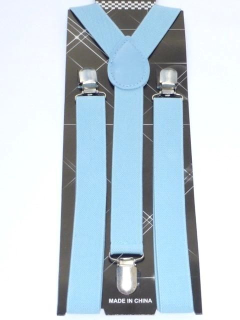 Mens 1 inch and 35mm Elasticated Plain Braces Adjustable Suspenders 3 and 4 clip 