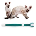 thumbnail image 4 of Cepillo de dientes para mascotas de tres lados Cepillo para perros Herramienta de sarro para mal aliento (Verde oscuro) Likrtyny Para estrenar, 4 of 8