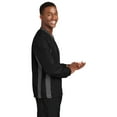 thumbnail image 3 of Sport-Tek Tipped V Neck Raglan Wind Shirt-XL (Black/ Graphite Grey), 3 of 6