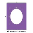 thumbnail image 2 of Purple Iris Picture Frame Mat for 12x16 Frames - Oval Opening for 8x10 Photos - 1 Mat, 2 of 7