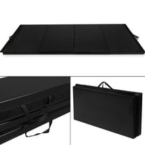 Costway 4'x10'x2" Thick Folding Panel Gymnastics Mat Yoga Black