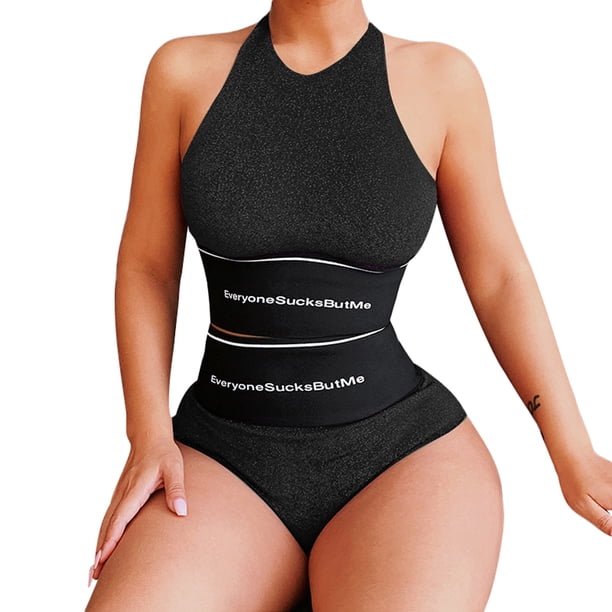 Txlixc Traje deportivo de verano femenino con impresión de letras Txlixc moda