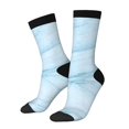 thumbnail image 1 of Balery Blue Marble Calcetas Largas con Estampado para Hombre y Mujer – Suaves y Transpirables, Talla Única (US 5-11), 1 of 6