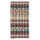 thumbnail image 1 of Cortina de ducha ABPHQTO Estampado Carmesí Azul Azteca Impermeable 90x180 cm, 1 of 2
