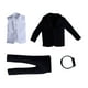 thumbnail image 1 of Figura masculina a escala 1/12, ropa de muñeca, traje, traje, uniforme para figuras de masculino de 6 pulgadas, muñecas, ropa de vestir, 1 of 9