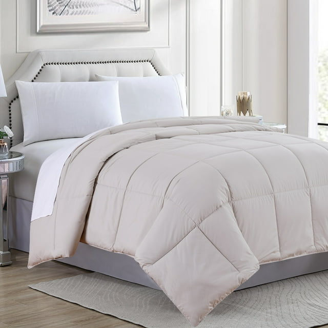 Couette Alternative en Duvet d'Oie Microfibre Matelassée Unie - Grand/camion de Lune