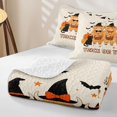 thumbnail image 4 of Erosebridal Highland Cow Twin Quilt Set, Trick Or Treat Halloween Twin Coverlet Set, White Orange, 2pcs, 1 Bedspread and 1 Pillowcase, 4 of 7