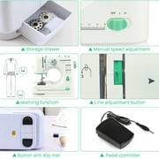 BCOOSS Portable Sewing Machine for Beginners 16 Built-in Stitches with Foot Pedal