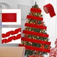 thumbnail image 2 of CuiLiyq Christmas Velvet Decorative Ribbons Rolls, Craft DIY Fabric Cloth Ribbons, Christmas Bow Outdoor Decoration, for Craft Christmas Holiday Decoration (Red, 6.6Ft x 2.5In), 2 of 6
