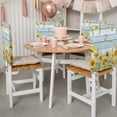 thumbnail image 3 of Summer Floral Chair Covers Set of 6 Watercolor Sunflowers Eucalyptus Leaf Blue Wood Grain Chair Back Covers Stretch Removable Washable Slipcovers Protector for Dining Room Kitchen Party Decor, 3 of 9