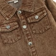 thumbnail image 5 of Toddler Baby Girls Boys Jean Jacket Coat, Button Down Coat for Kids, Kids Denim Jackets Coat 1-6Y, 5 of 7