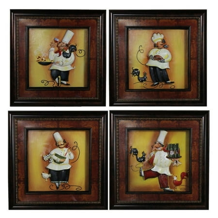 Attractive Wall Decor - Benzara Attractive Chef Wall decor - Set of 4