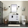 thumbnail image 6 of Elegant Decor Eugene 36" MDF Single Bathroom Vanity with Backsplash in White, 6 of 8