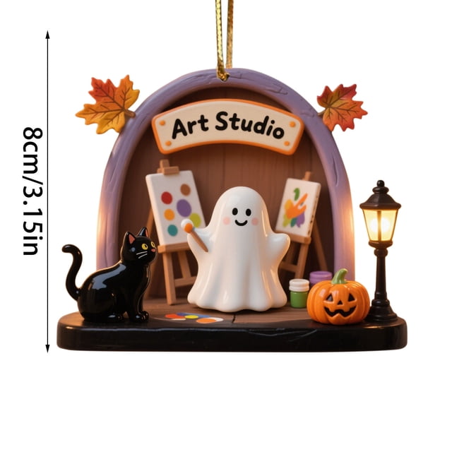 Decoraciones de Halloween Aterradoras Decoraciones Colgantes Espeluznantes, Adornos Lindos de la Escena Fantasma Linternas Decoraciones de Halloween para el Hogar