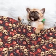 thumbnail image 3 of Pofeuu record Skull rock Print Puppy Blanket,Dog Blankets,Pet Blanket Cozy Cat Blankets for Indoor Cats, Fuzzy Pet Blanket for Kitten Doggy Dog Blankets-Large, 3 of 8