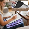 thumbnail image 5 of Haosy Accordion File Organizer Zipper Binder 500 Sheet 6-Tab Expanding File Folder Multi-Pocket 1.2 Inch 3 Ring Blue Purple Palm Leaves, 5 of 7
