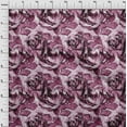 thumbnail image 4 of oneOone Viscose Jersey Dark Magenta Fabric Floral Watercolor Fabric For Sewing Printed Craft Fabric By The Yard 60 Inch Wide, 4 of 4