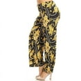 thumbnail image 2 of White Mark 550-160-M Printed Palazzo Pants, Black - Medium, 2 of 5