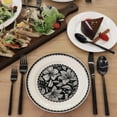 thumbnail image 6 of 18/10 Stainless Steel Flatware Set Hand Forged Silverware Set Black Cutlery Set Round Hammered Handle Mirror Finished Heavy Duty 20 count Service for 4, 6 of 6