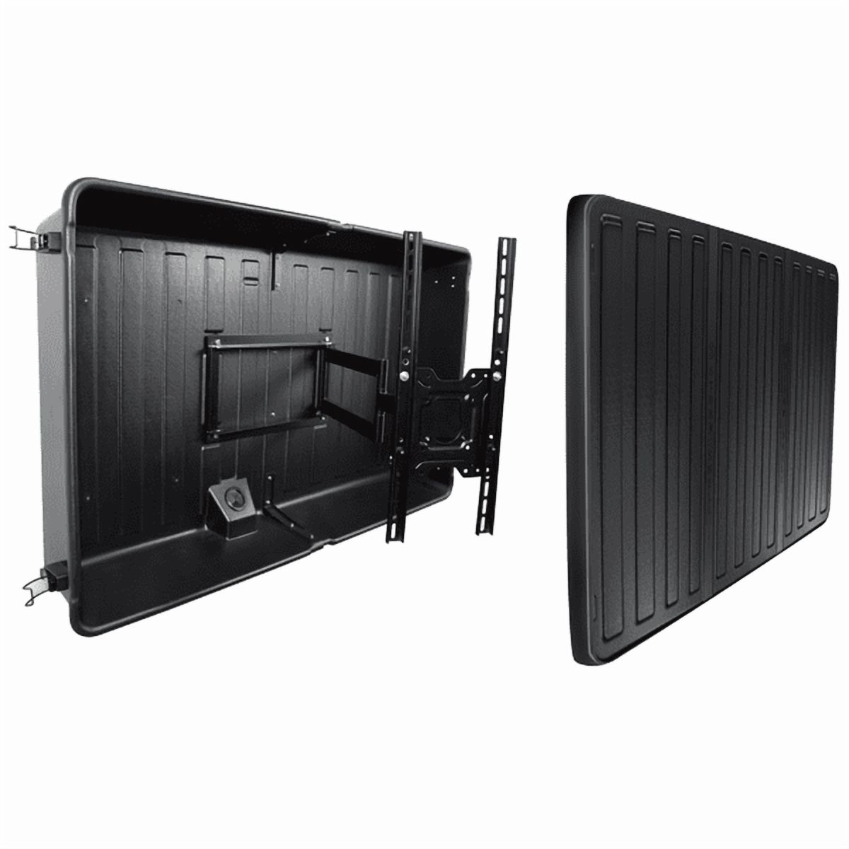 Storm Shell Weatherproof Outdoor TV Enclosure, Fits up to One 75" TV, Black