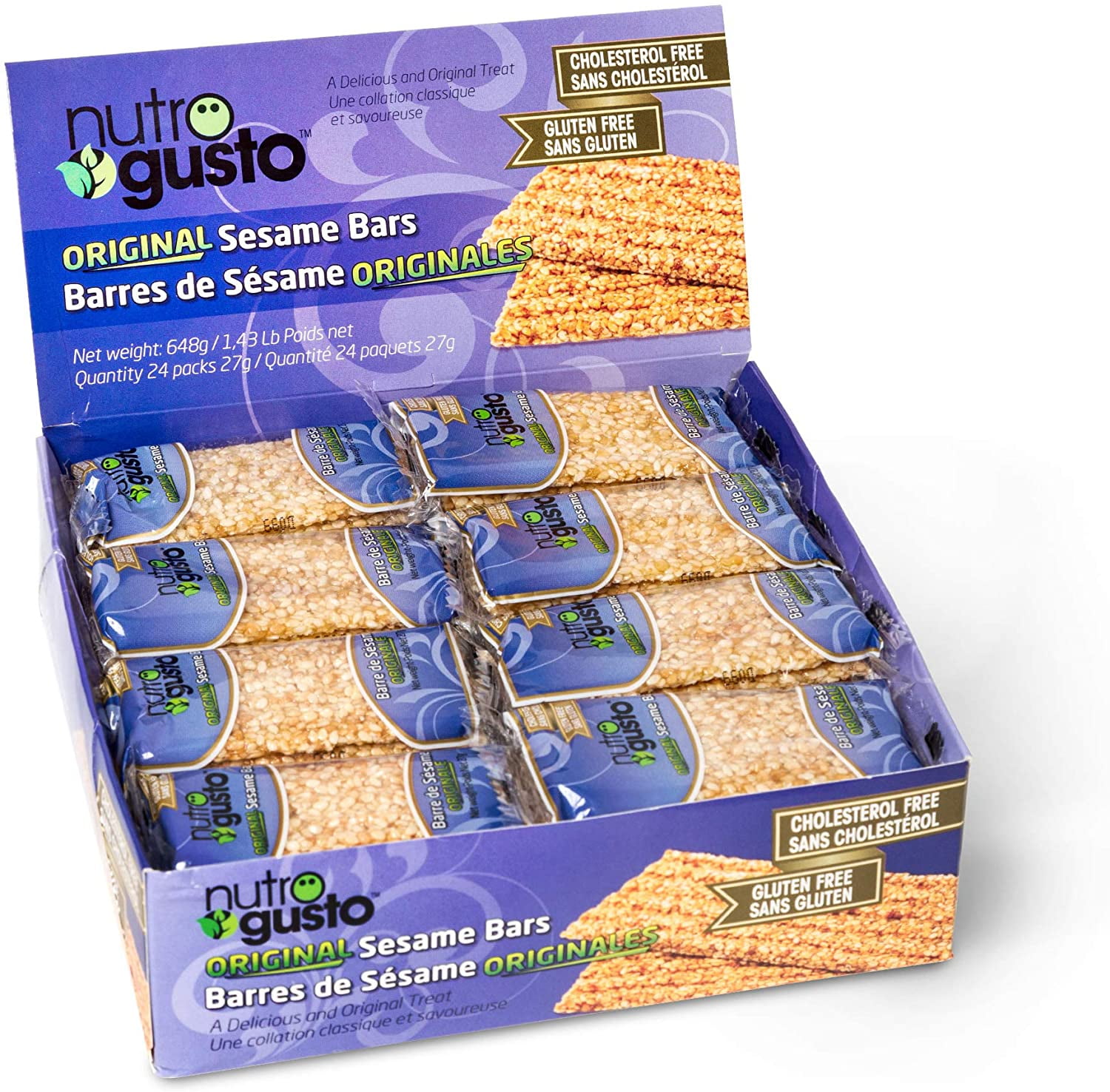 Nutro Gusto Original Sesame Bar ,Cholesterol Free, Gluten Free, Healthy