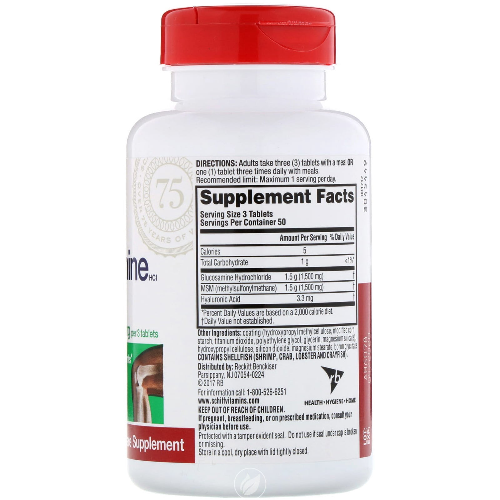 (4 Pack) Schiff Specialty Glucosamine MSM 1500mg 150 Tablet