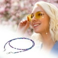 thumbnail image 5 of Unique Bargains 1 Pc Eyeglass Chain Glasses Chain Beaded Pattern 75cm L Purple, 5 of 5