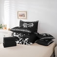 thumbnail image 6 of Castle Fairy Grey Ribbon Bow Bedding Comforter Set,Vintage Leopard Queen Bedding Sets, 6 of 8