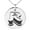 Silver, variant on Stainless Steel Letter R Initial 3D Monogram Engraved Small Medallion Circle Charm Pendant Necklace