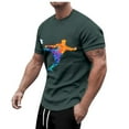 thumbnail image 2 of LUOGENLI T-shirts pour Hommes T-shirts d'Été pour Hommes Rue Extérieure Manches Courtes Col Rond t-Shirt Manches Courtes Football Tir Violent 4TG T-shirts Graphiques pour Hommes T-shirts Jour de la Saint-Patrick Vert Foncé TG, 2 of 5