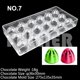 thumbnail image 1 of Moldes de Chocolate de policarbonato para hornear, herramientas de confitería para hornear dulces, redondos y cuadrados, 1 of 4