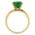 thumbnail image 4 of Solitaire Engagement Ring for Women - 2.5ct Simulated Emerald in 18K Yellow Gold Promise Ring, 4 of 6