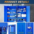 thumbnail image 3 of Fesbos Metal Garage Storage Cabinet with 2 Doors and 4 Adjustable Shelves - 71" Steel Lockable File Cabinet,Locking Tool Cabinet for Office,Home,Garage,Gym (Blue), 3 of 8