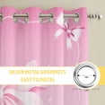 thumbnail image 6 of Valentine's Day Kitchen Curtains Window Panels, Pink Bowknot Ribbon Modern Mother's Day Insulated Window Treatment Curtain, Grommet Curtains for Bedroom/Living Room/Bathroom, 2 Piece 42"Wx84"L, 6 of 8