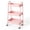 Pink, variant on EBQOSK 3 Tier Small Rolling Cart, Metal Utility Storage Organizer Kitchen Trolley Bathroom Laundry Room Bar Office Shelves Green